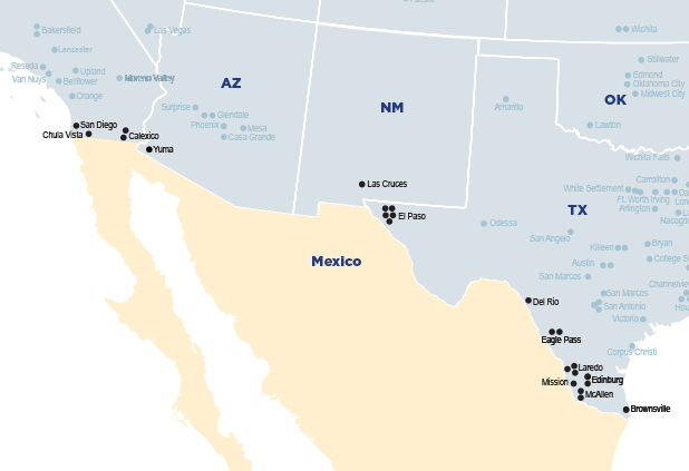 Boarder Center Map