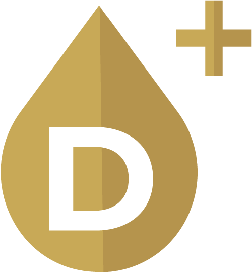 Gota de oro que representa el Programa Anti-D